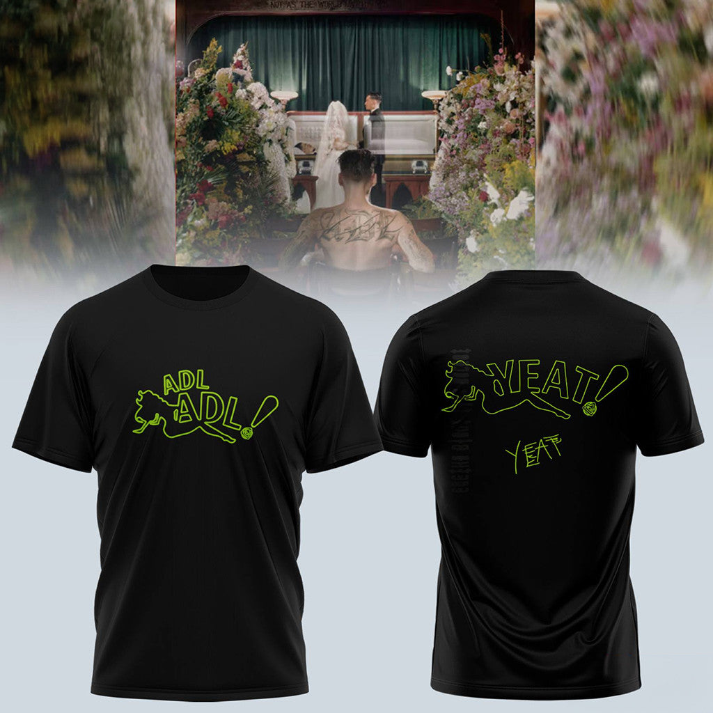 Yeat Merch CPFM X ADL NEON SIGN T-Shirt Black Gifts For Yeat Fans - Merchluma