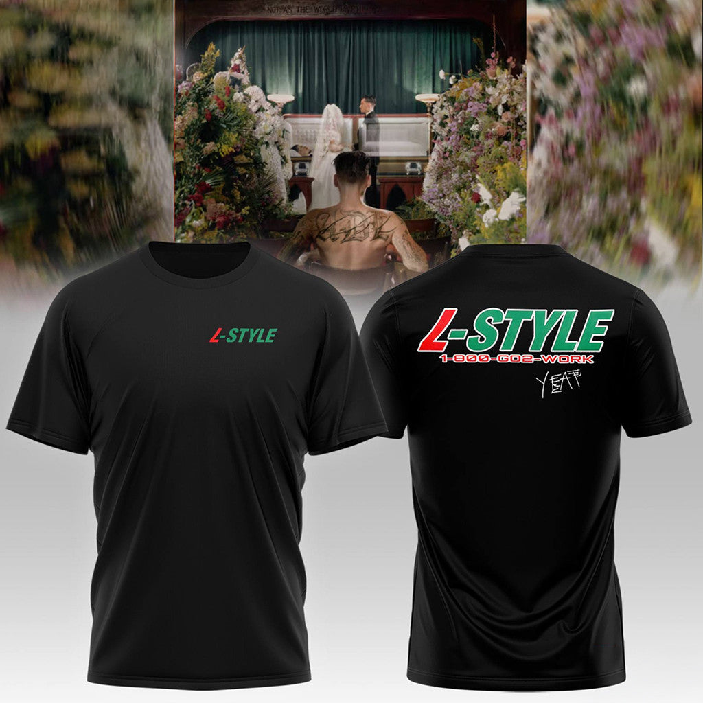 Yeat Summrs L Style Go2Work T-Shirt Black Yeat Merch 2026 Gifts For Music Fans - Merchluma