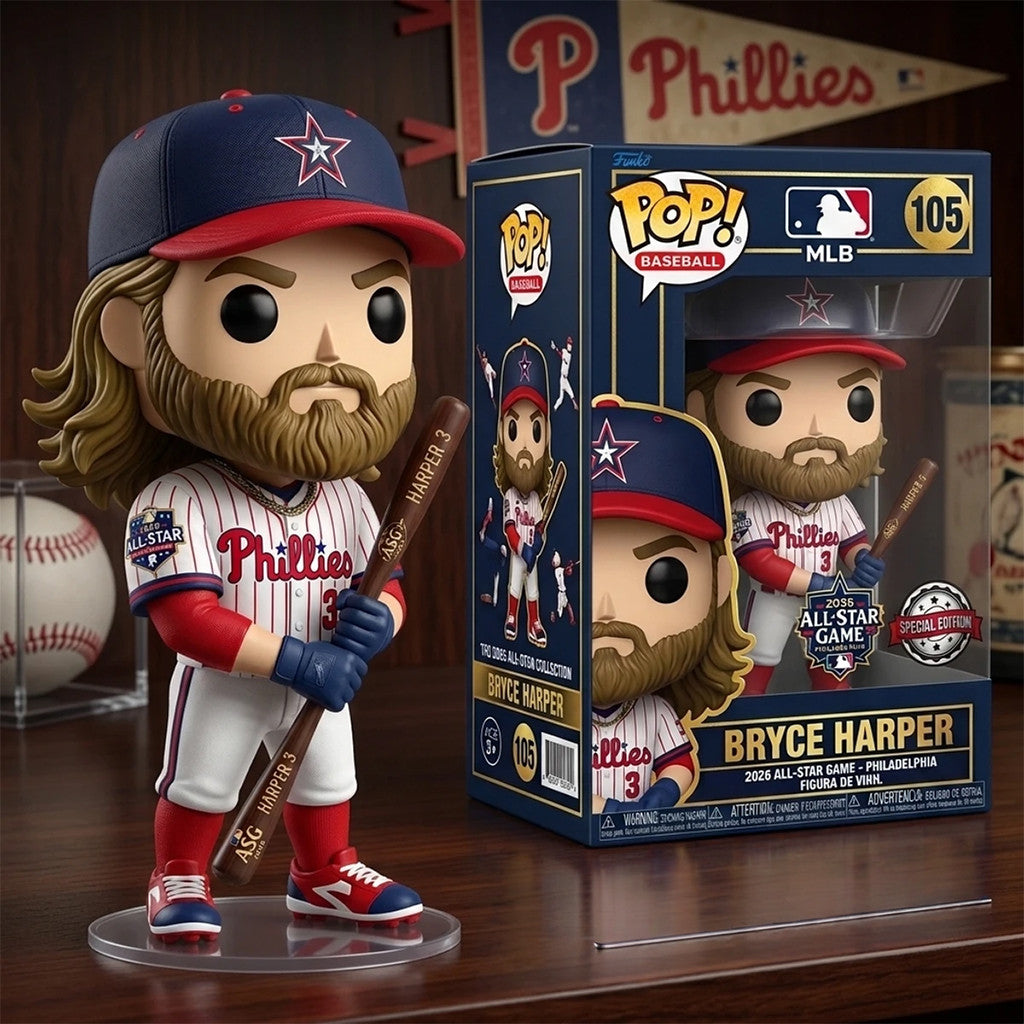 Bryce Harper Philadelphia Baseball All Star 2026 Patriotic Edition Funko Pop Phillies Merch - Merchluma