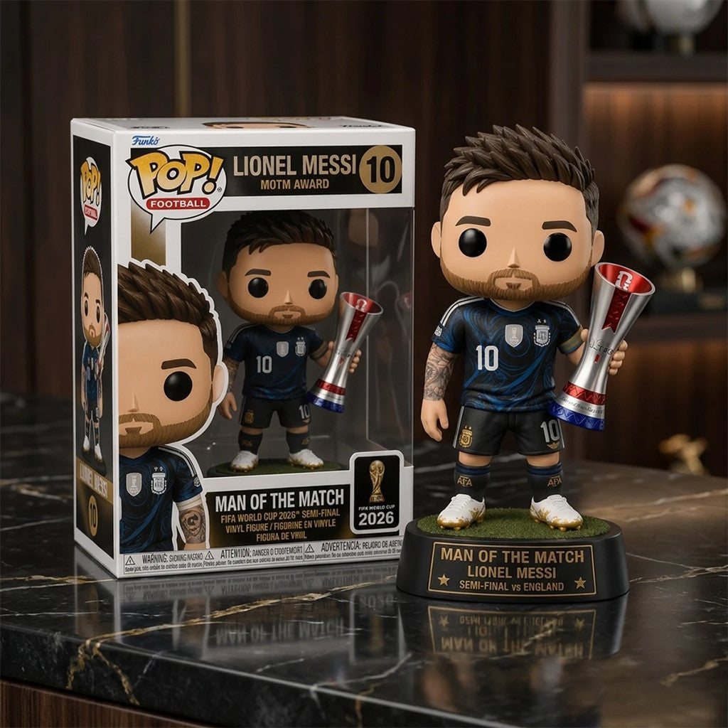 Lionel Messi Argentina 5 Time Man Of The Match World Cup 2026 Funko Pop #10 Messi Merch - Merchluma