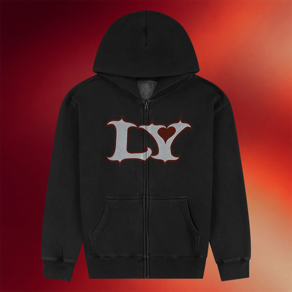Lola Young Merch 2026 LY Black Zip Hoodie Music Lover Gifts For Him - Merchluma