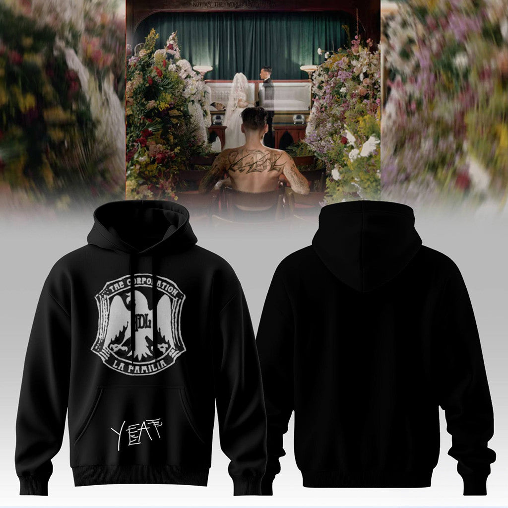 Yeat Merch 2026 The Corporation La Familia Hoodie Black Yeat ADL The Album Hoodie Fans Gifts - Merchluma
