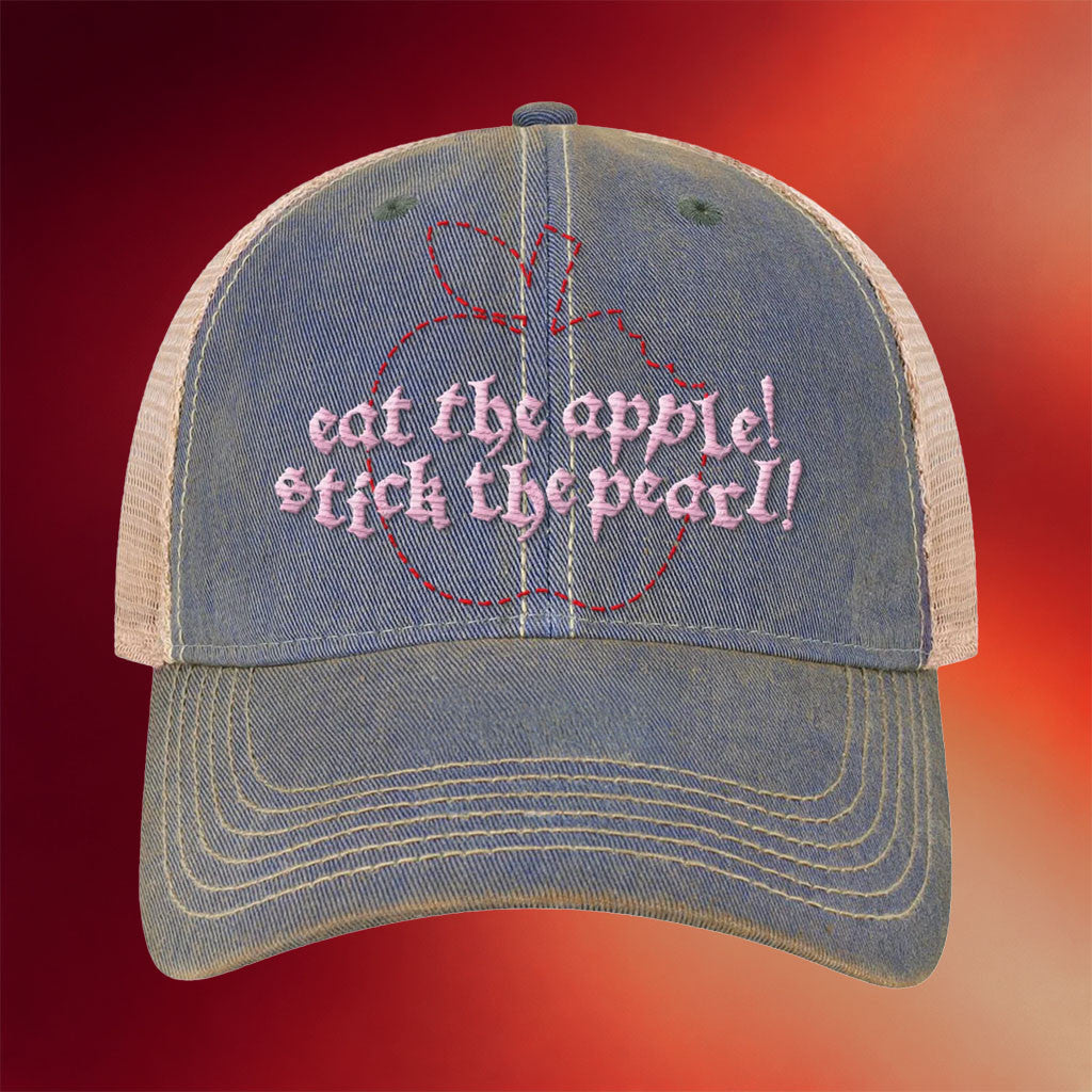 Hemlocke Springs Merch 2026 Eat The Apple Stick The Pearl Trucker Hat Gift For Besties - Merchluma