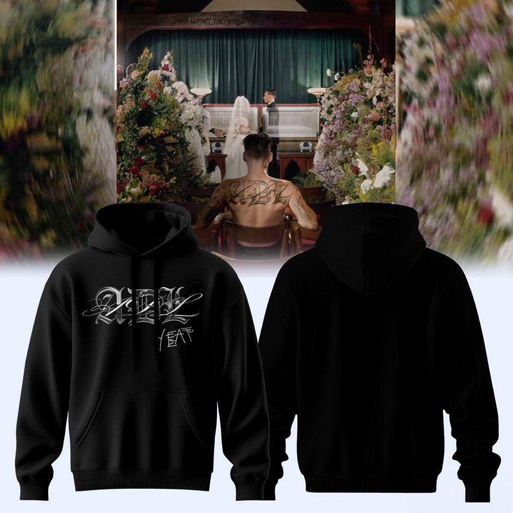 Yeat Merch ADL CHROME LOGO Hoodie Black Music Gift Ideas For Guys - Merchluma