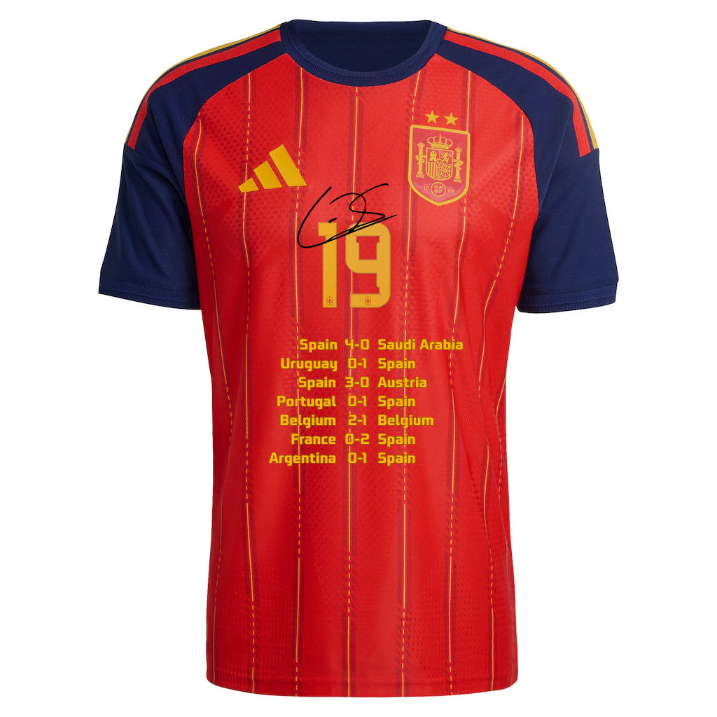 Yamal Signature Jersey Shirt Spain 2-Star World Cup Champions Merch #19 Jersey Football Fan Gifts - Merchluma