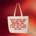 Lucy Dacus Merch 2026 Live The Life Tote Bag Lucy Dacus Tour Merch Present For Sisters - Merchluma