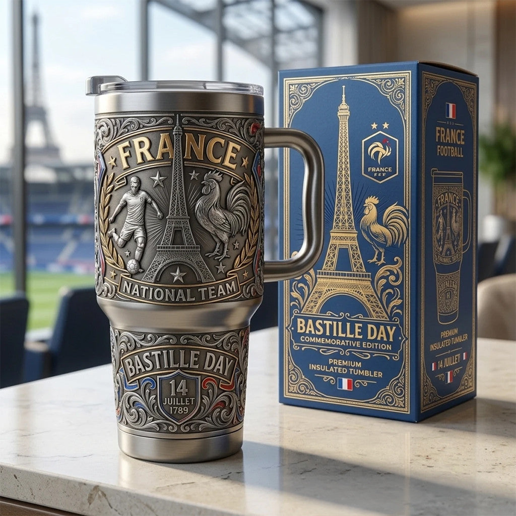 France National Team Bastille Day World Cup 2026 Travel Tumbler France Team Merch Fan Gifts - Merchluma