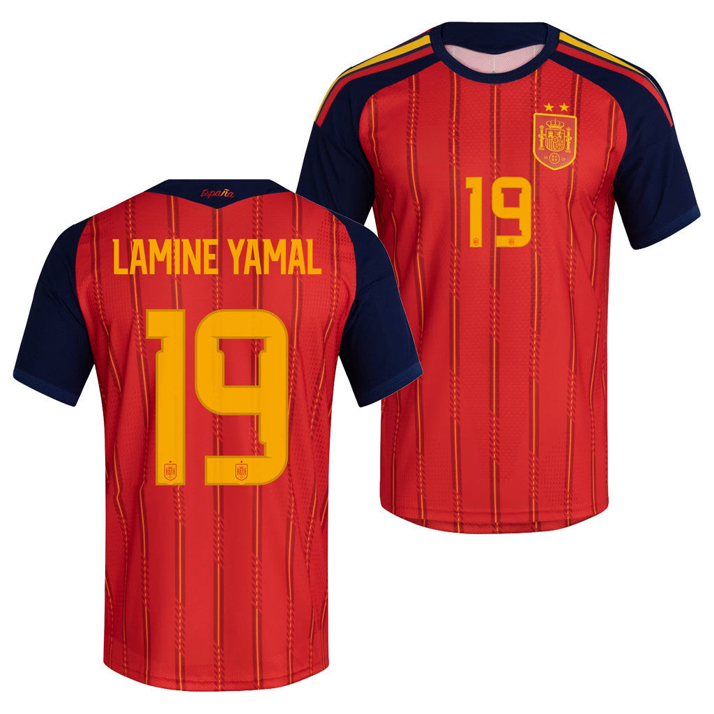 Lamine Yamal Jersey Shirt #19 Spain 2-Star World Cup Champions 2026 Merch Home Jersey Best Gift - Merchluma