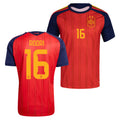 Rodri Jersey Shirt Red #16 Spain 2-STAR World Cup 2026 Champions Merch Home Jersey FIFA Gear - Merchluma