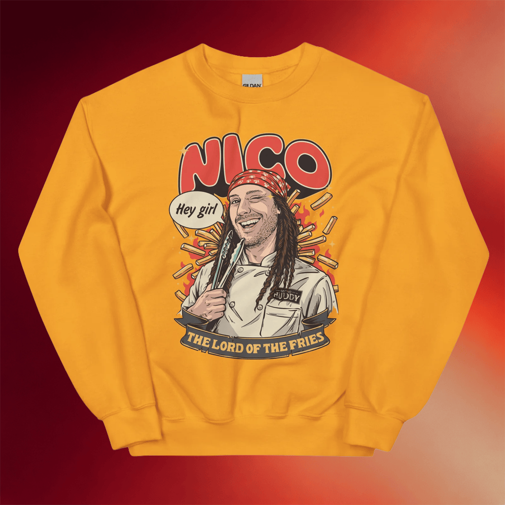 Bistro Huddy Merch 2026 Nico Lord Of The Fries Sweatshirt Unique Birthday Gifts - Merchluma