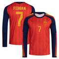 #7 Ferran Torres Jersey Long Sleeve Shirt Spain World Cup 2026 Champions Merch Gift For Fans - Merchluma