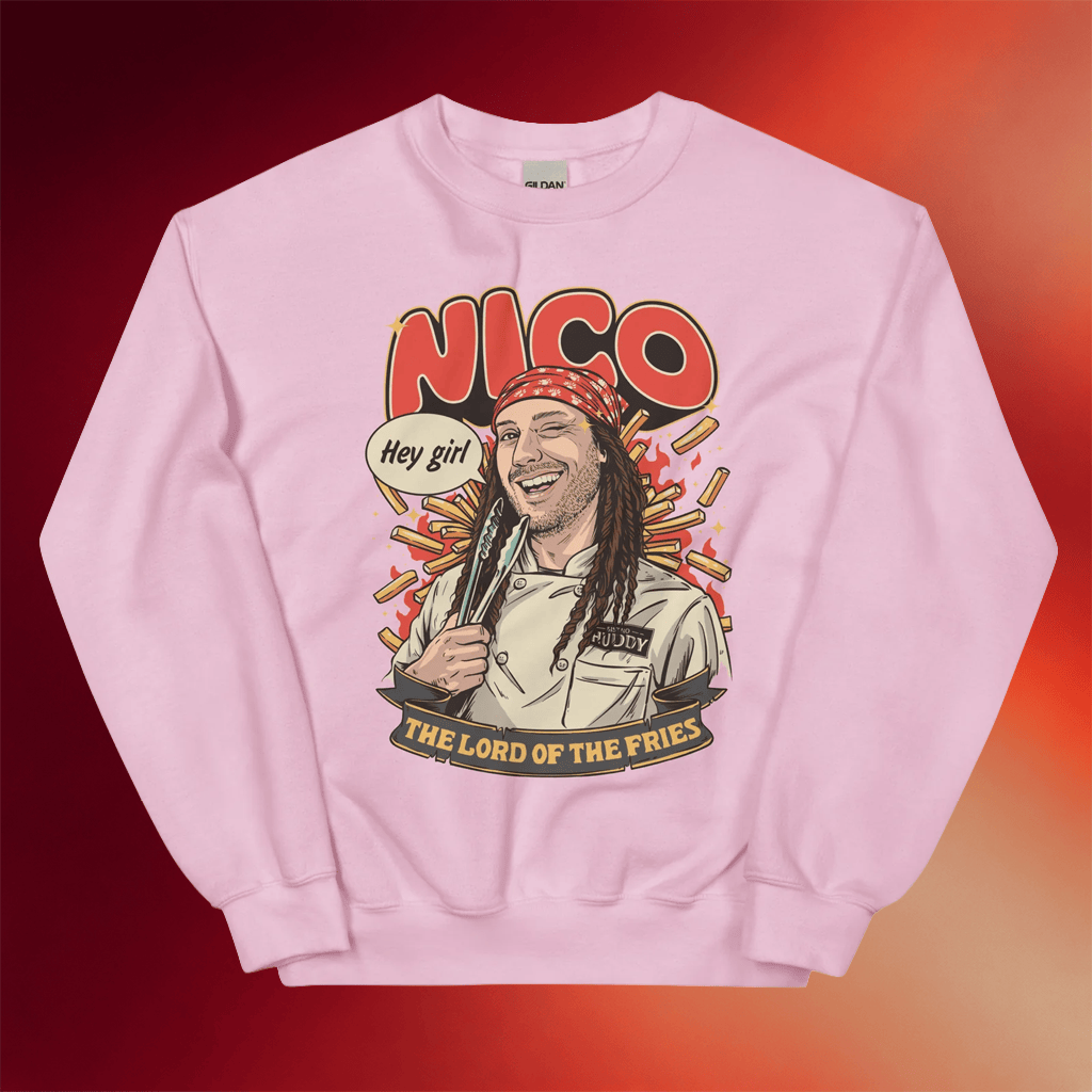 Bistro Huddy Merch 2026 Nico Lord Of The Fries Sweatshirt Best Gifts For Girlfriend - Merchluma