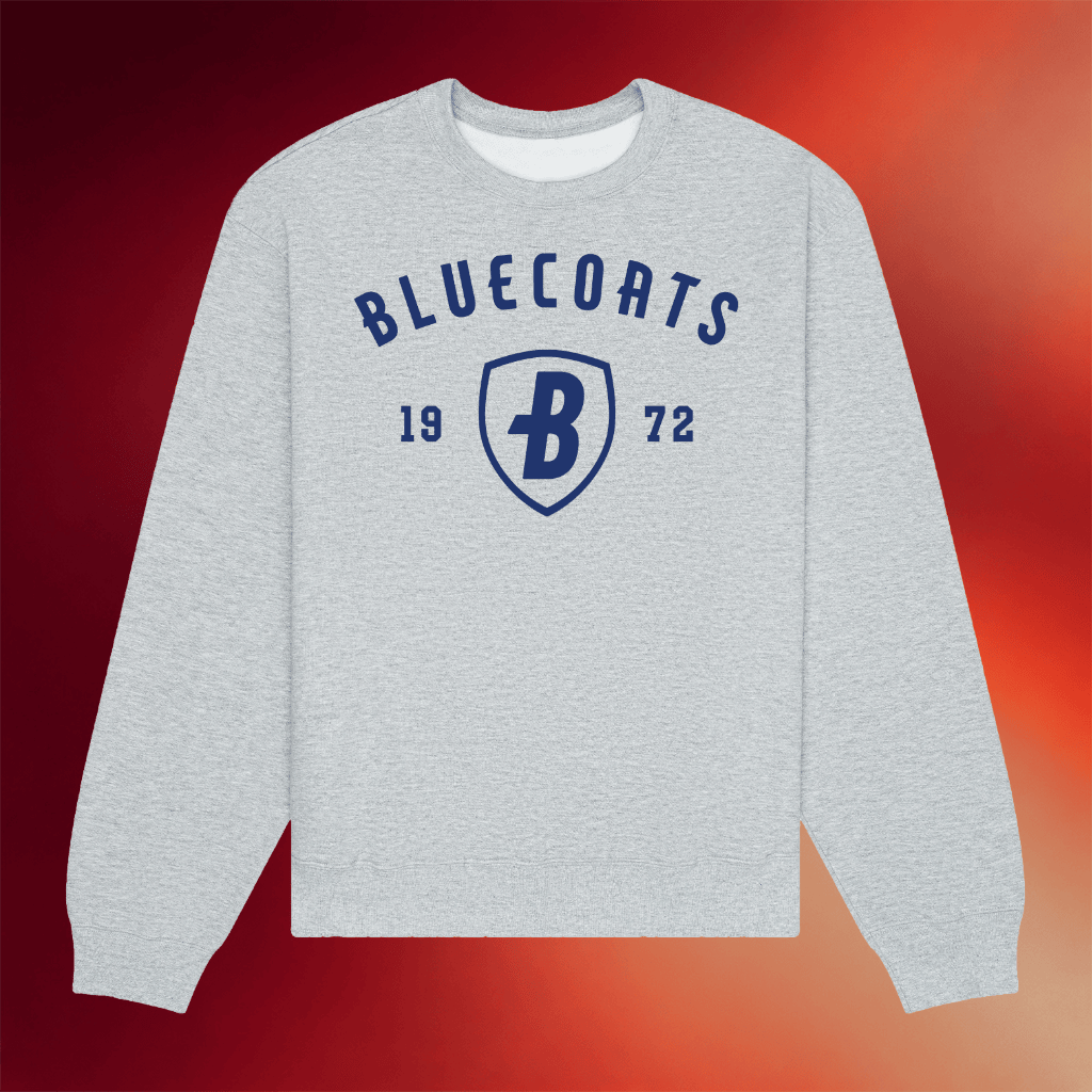 Bluecoats Merch 2026 Athletic Grey Crewneck Bluecoats 1972 Sweatshirt Gifts For Fans - Merchluma