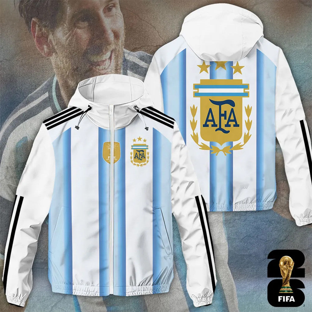 Argentina National Football Team World Cup 2026 Windbreaker Jacket FIFA Merch Gift For Husband - Merchluma