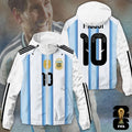 Lionel Messi X Argentina National Team World Cup 2026 Windbreaker Jacket #10 Messi Merch - Merchluma