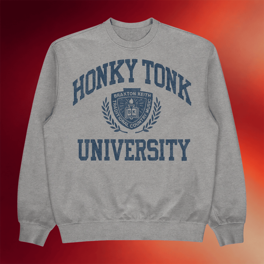 Braxton Keith Merch 2026 Honky Tonk University Crewneck Braxton Keith Sweatshirt Gifts For Fans - Merchluma
