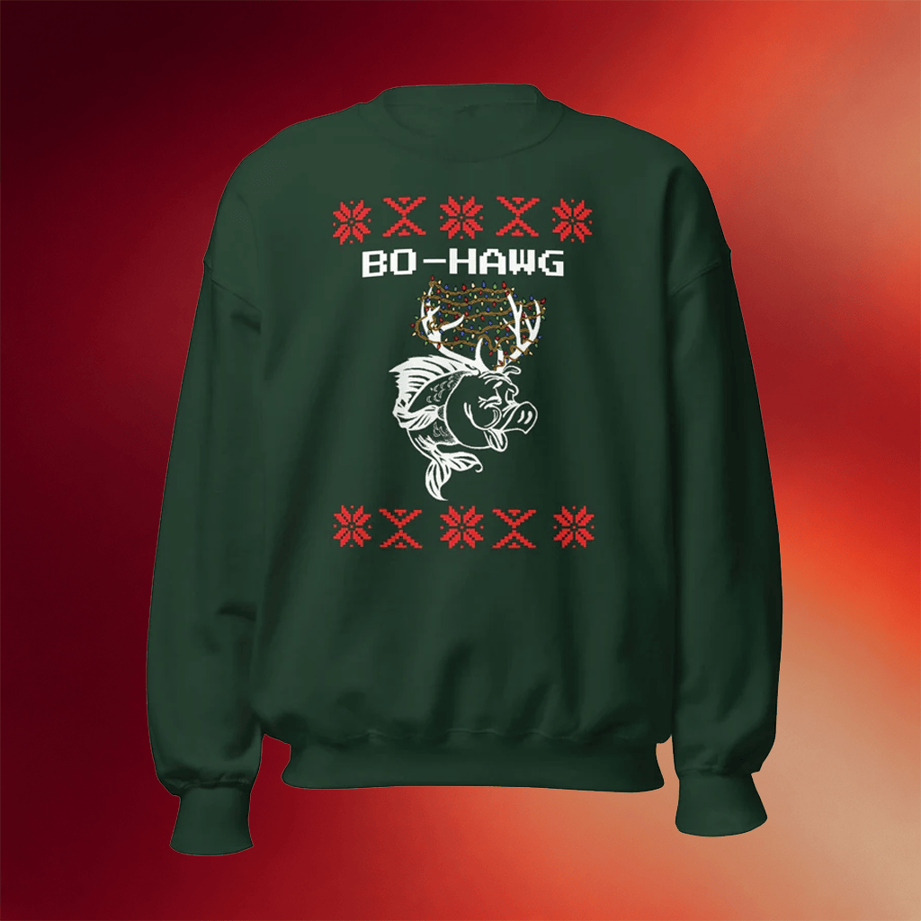 Bo-Hawg Merch Holiday Hawg Crewneck Sweatshirt Gift Ideas For Sister - Merchluma