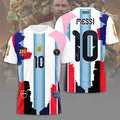Lionel Messi Career Tribute Argentina And Club Mashup Soccer Jersey #10 Lionel Messi Merch 2026 - Merchluma