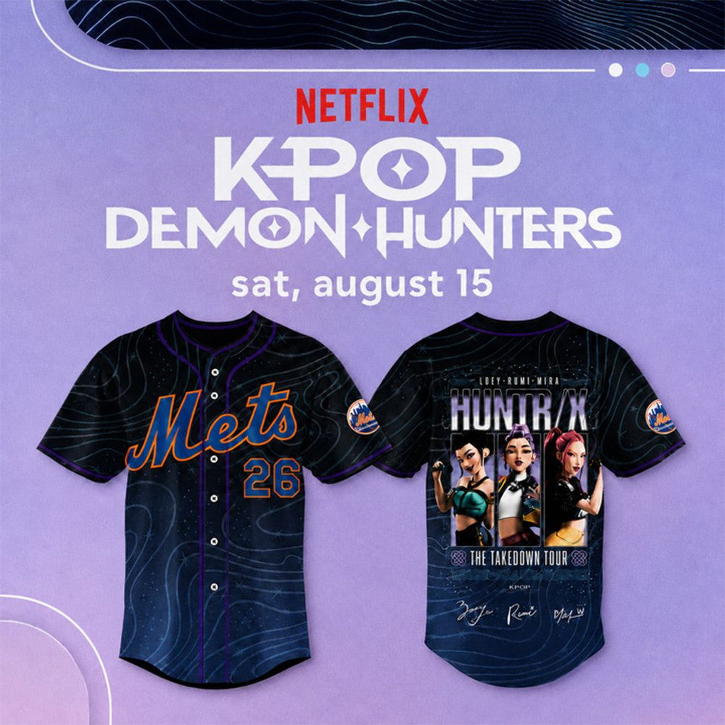 New York Mets X KPop Demon Hunters The Takedown Tour 2026 Baseball Jersey Fan Merch Best Gifts - Merchluma