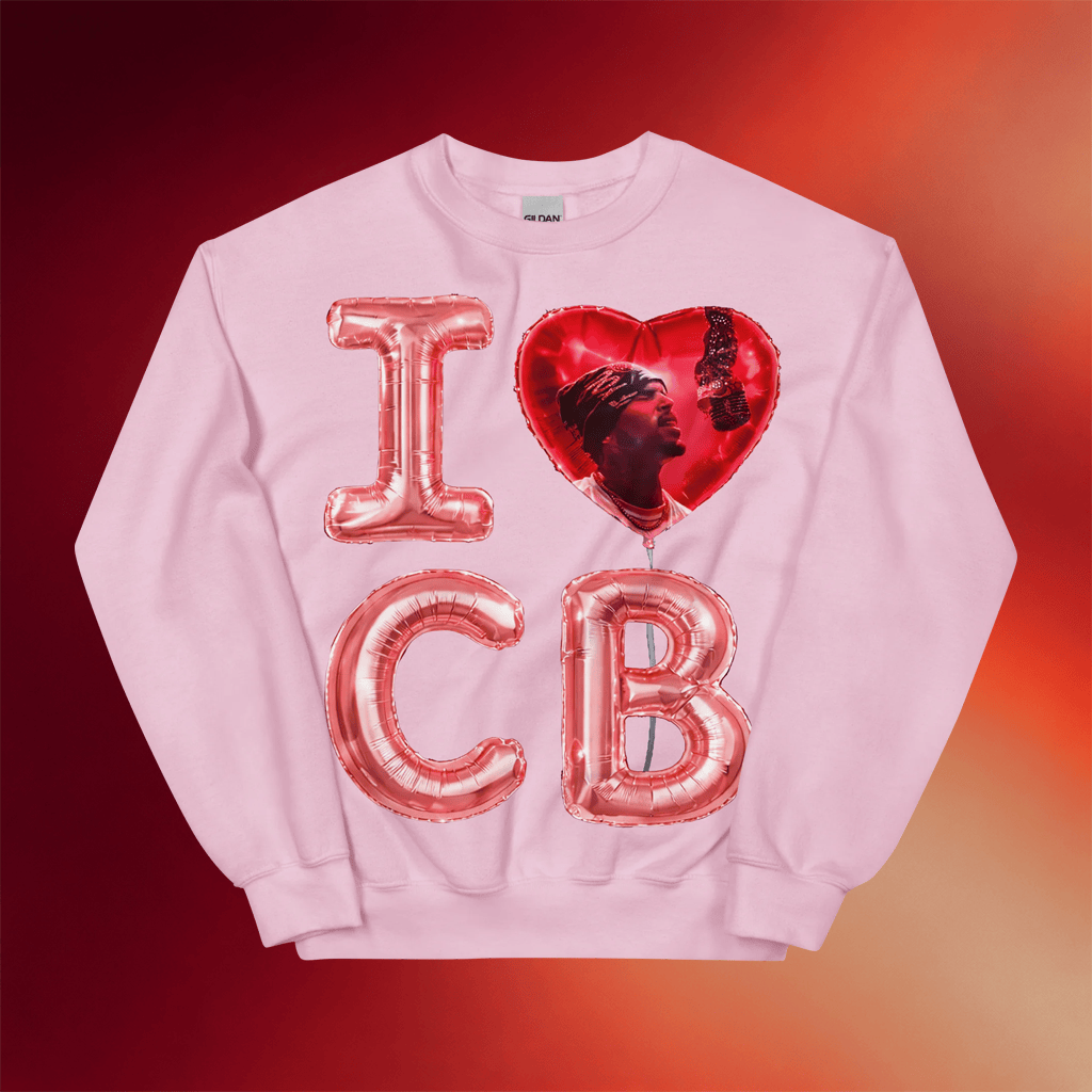 Chris Brown Merch 2026 I Love CB Balloon Sweatshirt Best Gift For Music Lover - Merchluma