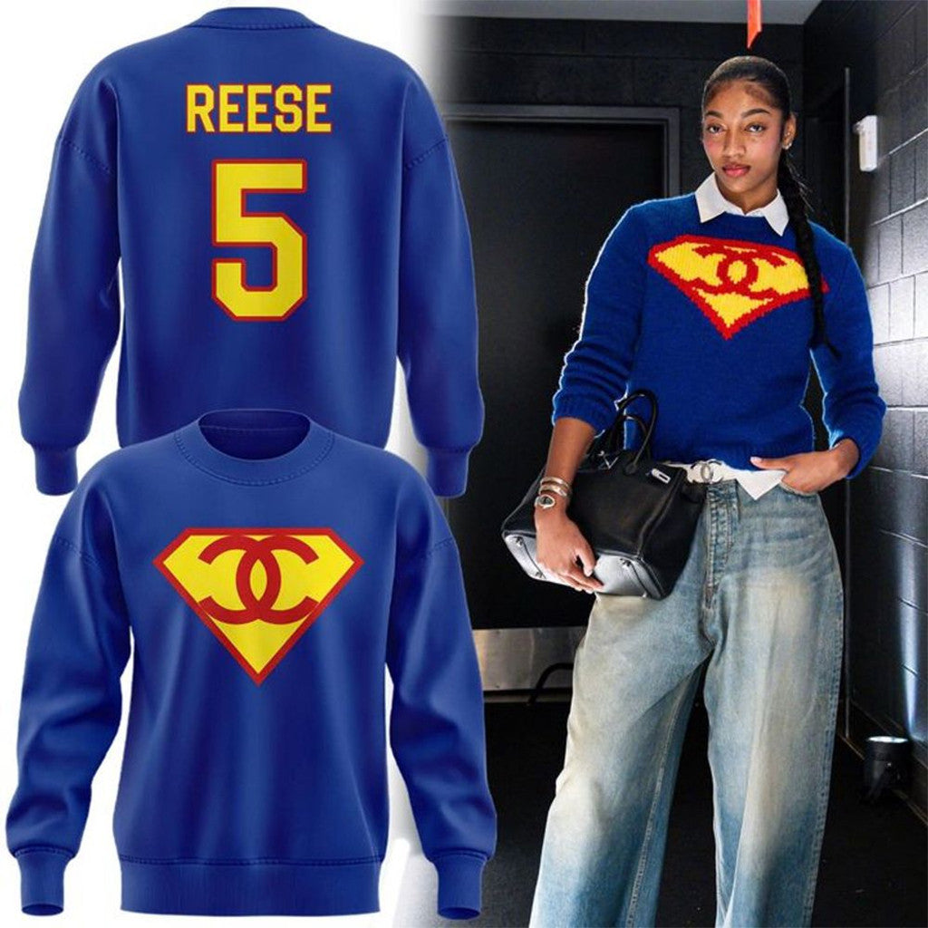 Atlanta Dream #5 Angel Reese Supergirl Sweatshirt Angel Reese Merch Basketball Fan Gifts - Merchluma