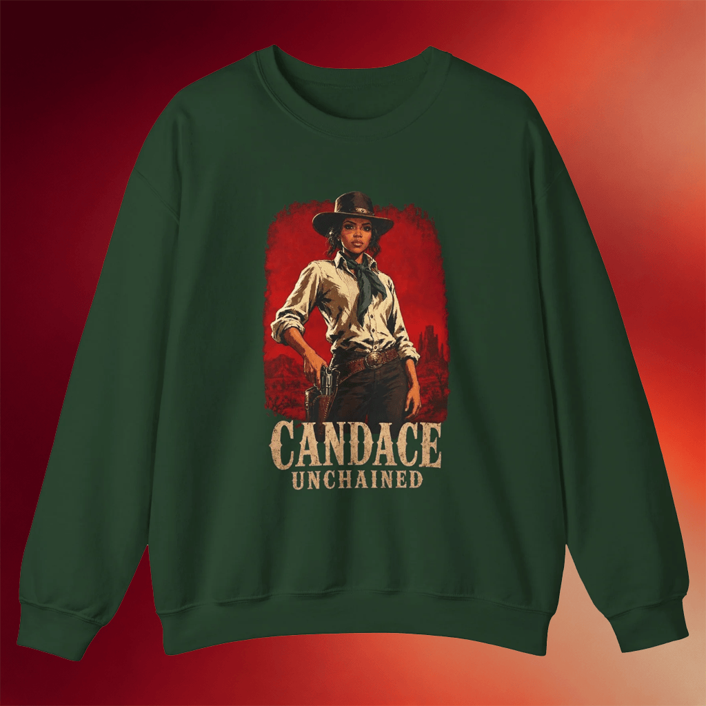 Candace Owens Merch 2026 Candace Unchained Crewneck Western Cowgirl Sweatshirt Her Gifts - Merchluma
