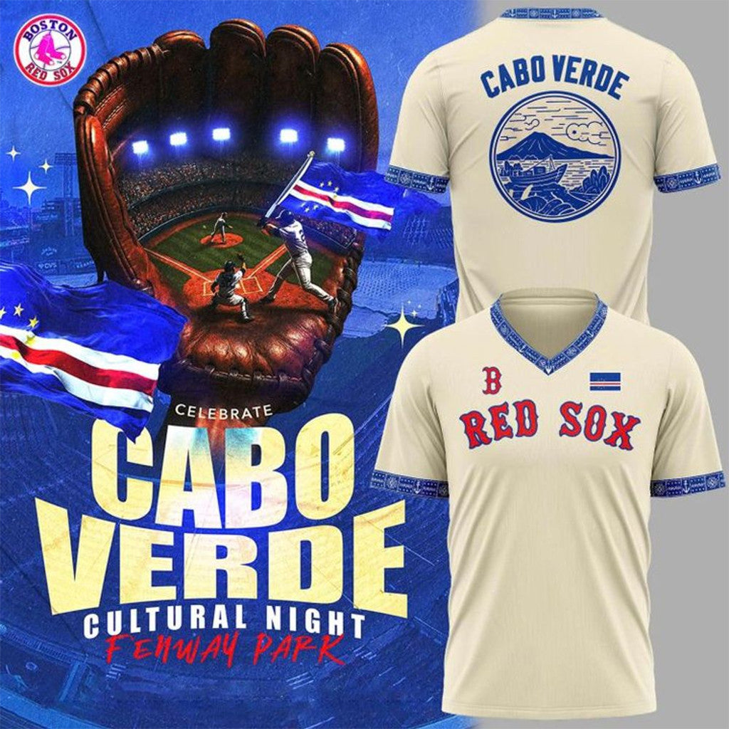 Boston Red Sox X Cabo Verde Cultural Night Fenway Park 2026 Jersey Shirt Red Sox Merch Fan Gift - Merchluma
