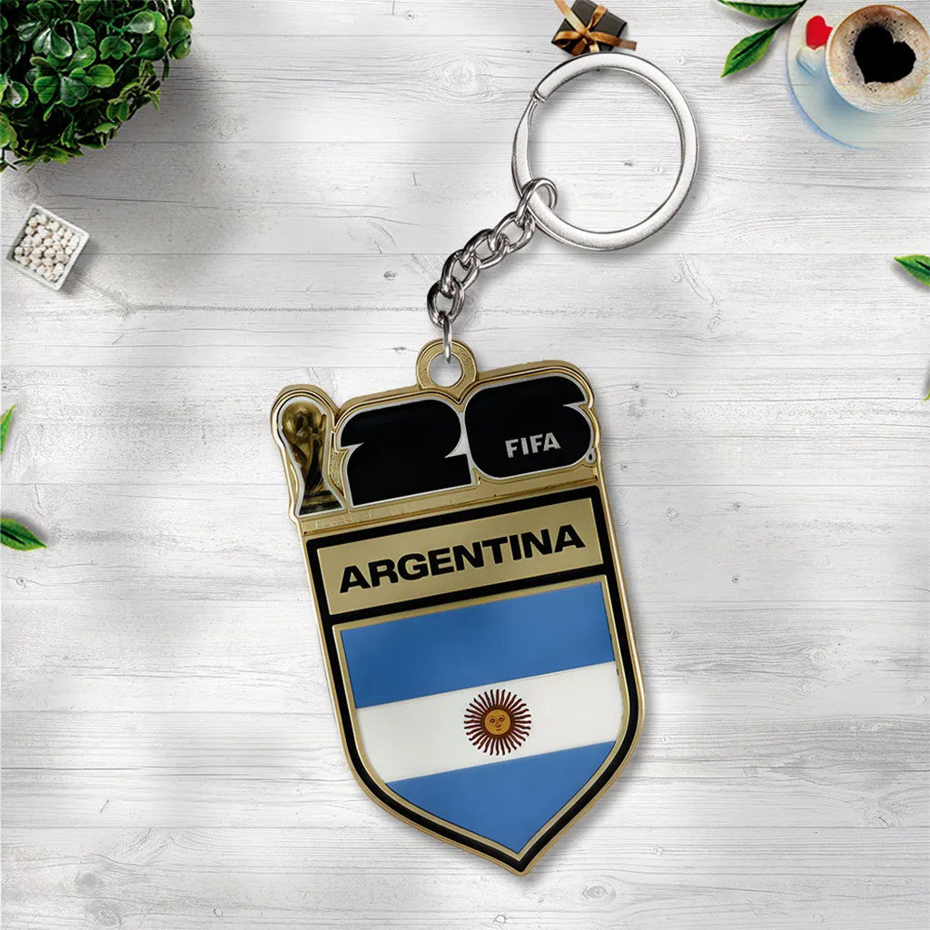 Argentina National Football Team 2026 World Cup Keychain FIFA Merch Gift For Argentina Fans - Merchluma