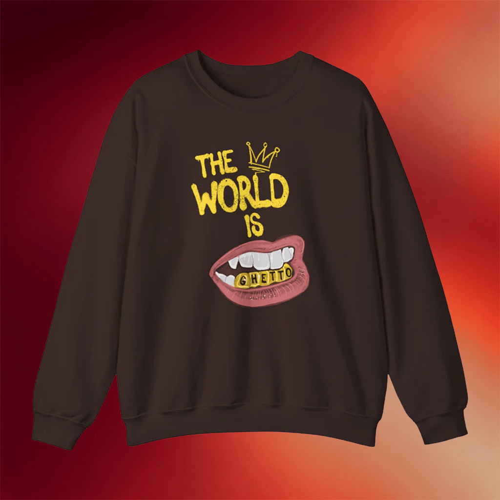 Candace Owens Merch The World Is Ghetto Crewneck Candace Owens Sweatshirt Gift For Wife - Merchluma