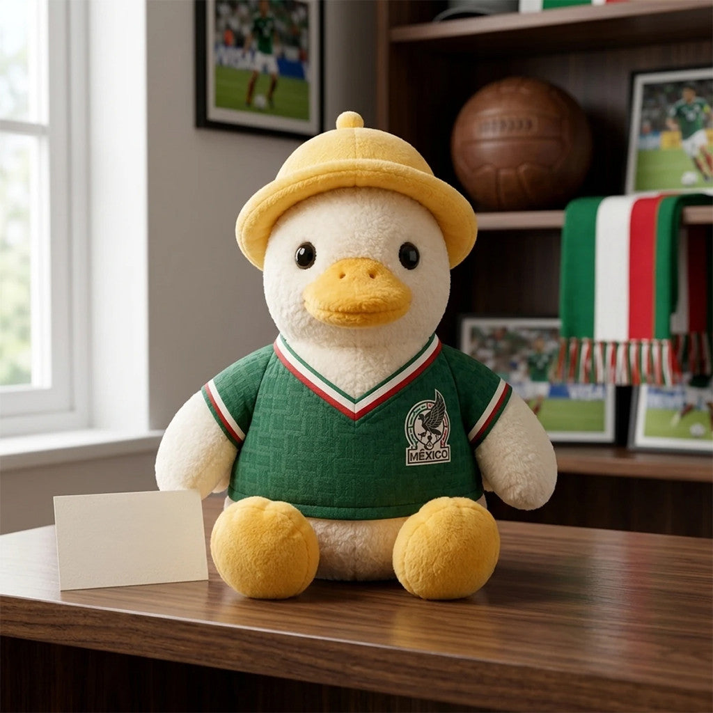 Mexico World Cup 2026 Merch Merlin The Duck Mexico World Cup 2026 Mascot Plush Pillow Fan Gifts - Merchluma