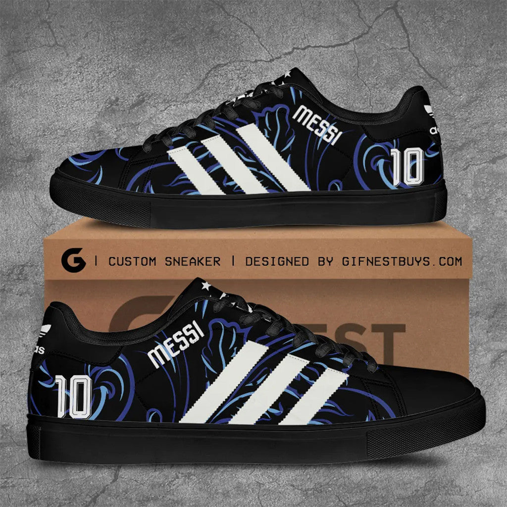 Lionel Messi Shoes Sneakers #10 Argentina National Football Team Merch World Cup 2020 Fan Gear - Merchluma