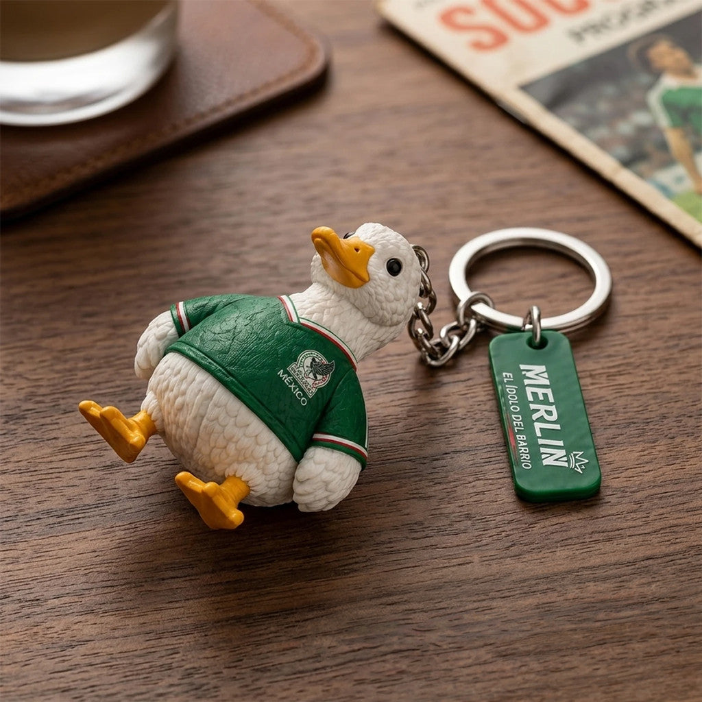 Mexico World Cup 2026 Merch Merlin The Duck Mexico 2026 Viral Mascot Keychain Gift For Fans - Merchluma