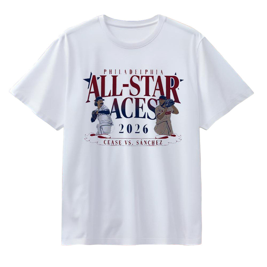 Dylan Cease And Cristopher Sanchez All-Star Aces 2026 T-Shirt Gifts For Baseball Lovers - Merchluma