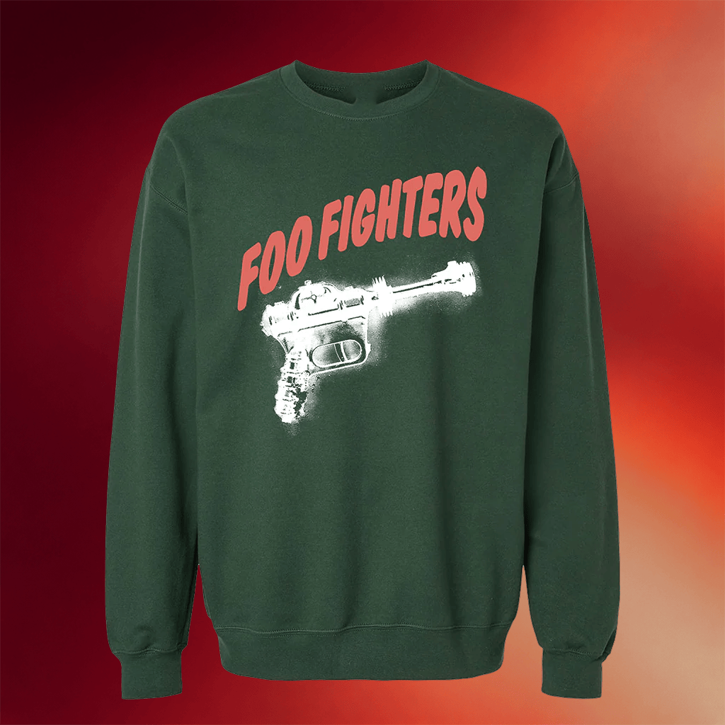 Foo Fighters Merch 2026 Ray Gun Crewneck Foo Fighters Sweatshirt Cool Gifts For Rock Lovers - Merchluma