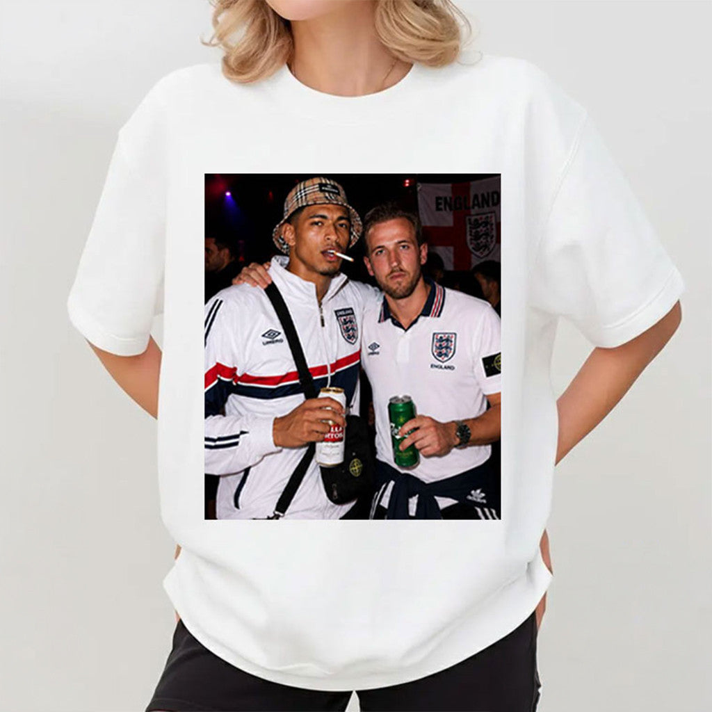 Kane And Bellingham Step Bros England World Cup 2026 T-Shirt Funny Gift For Football Fans - Merchluma