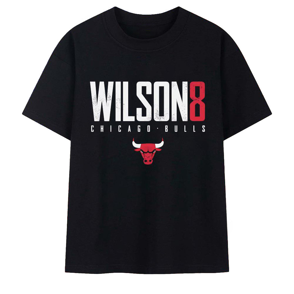 Caleb Wilson Number 8 Of Chicago Bulls Logo T-Shirt Chicago Bulls Merch Basketball Fan Gifts - Merchluma