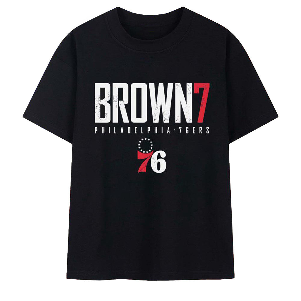 Jaylen Brown Number 7 Of Philadelphia 76ers Logo T-Shirt 76ers Merch Gift For Basketball Fan - Merchluma