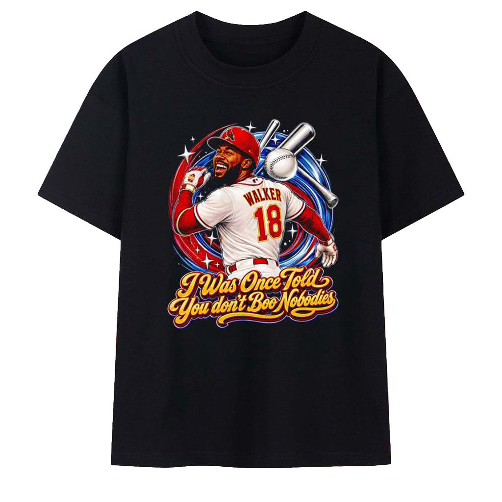 Jordan Walker 18 I Was Once Told You Don't Boo Nobodies T-Shirt Present For Baseball Fans - Merchluma