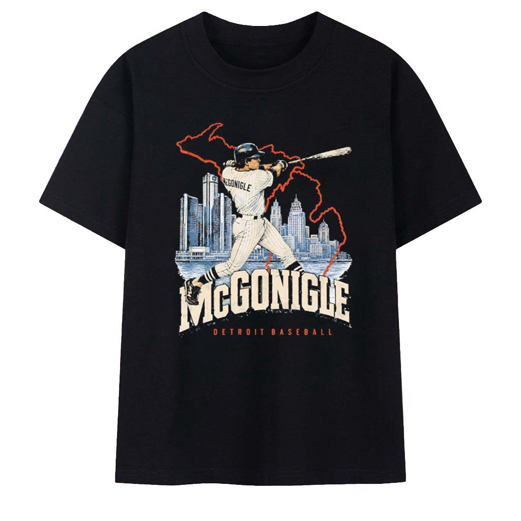 McGonigle Detroit Baseball Distressed Player T-Shirt Detroit Tigers Merch 2026 Gift For Fans - Merchluma