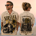 Nirvana Old School Soundtrack Retro Hawaiian Shirt Nirvana Merch Rock Music Tour Fans Gifts - Merchluma