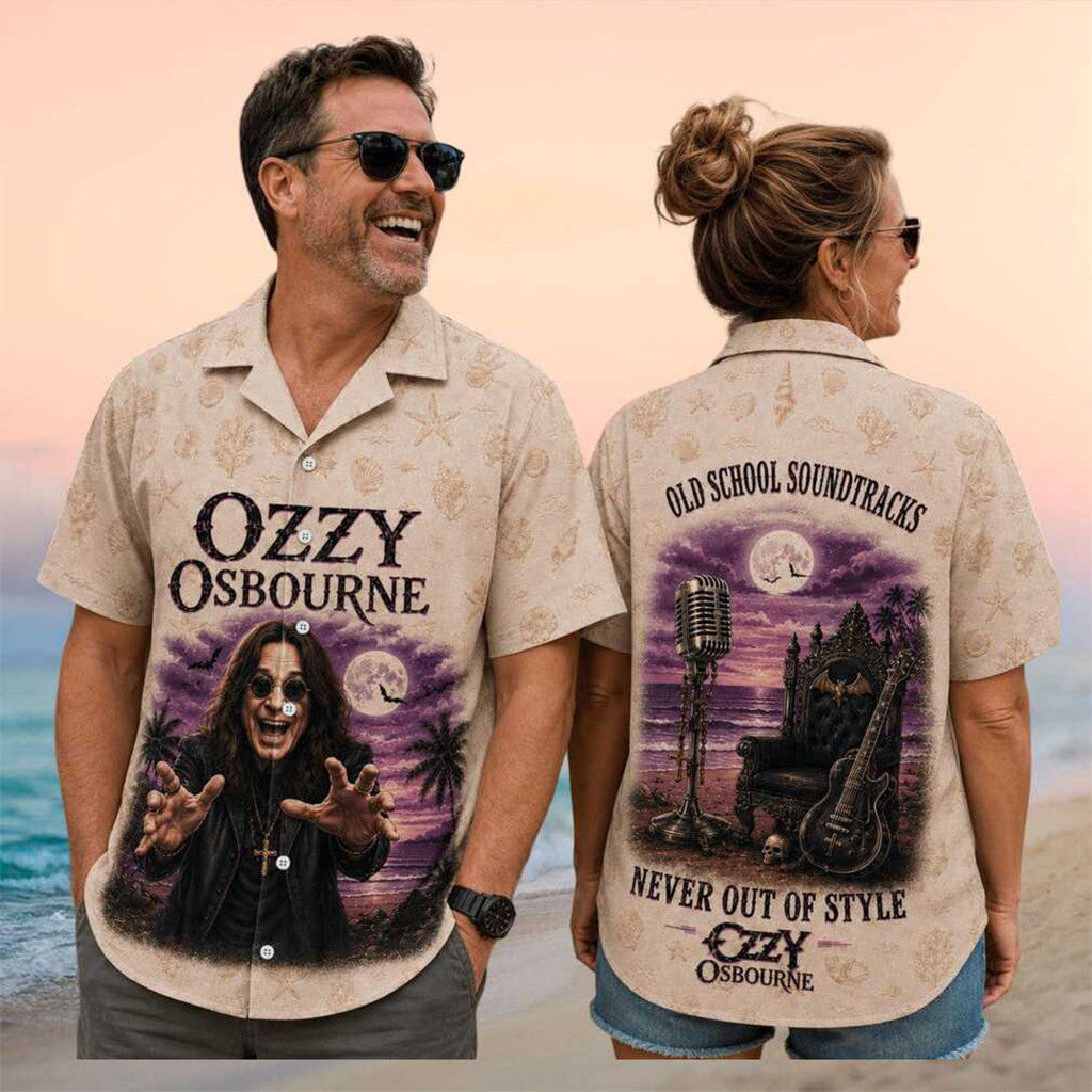 Ozzy Osbourne Old School Soundtracks 2026 Hawaiian Shirt Ozzy Osbourne Merch Gifts For Fans - Merchluma