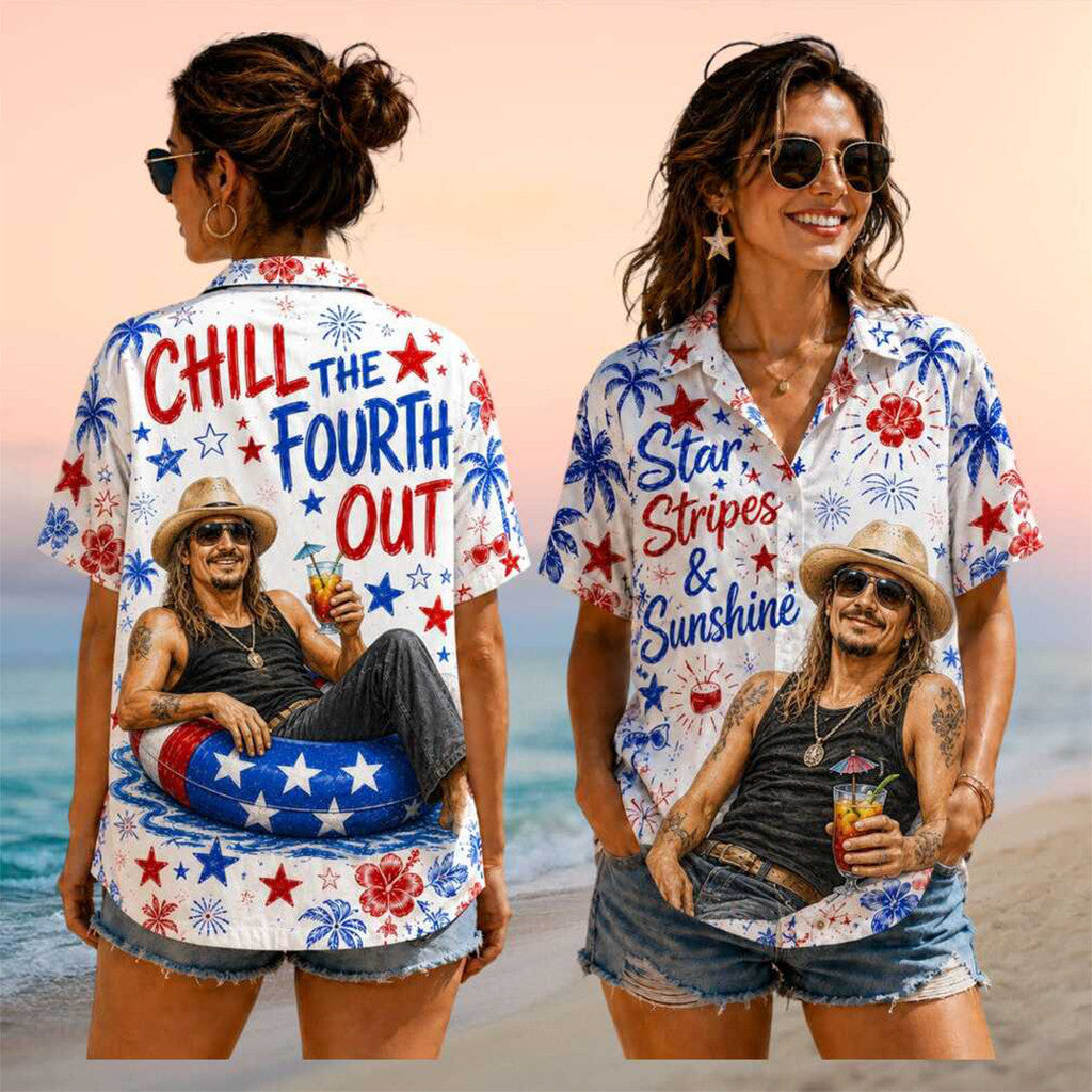 Motley Crue Star Stripes Sunshine 2026 Vintage Hawaiian Shirt Motley Crue Merch Fan Gifts - Merchluma