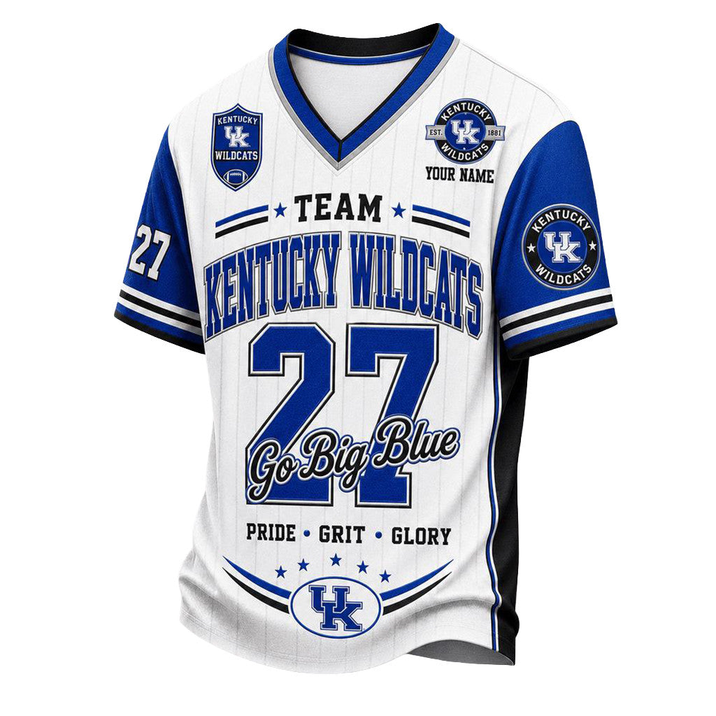 Personalized Kentucky Wildcats Team Legacy V-Neck Shirt Wildcats Merch Football Lover Gifts - Merchluma
