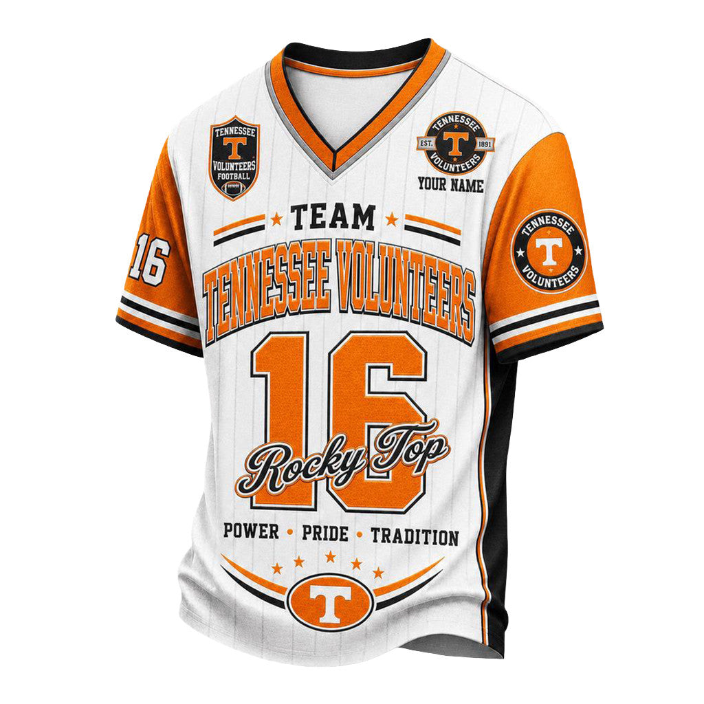 Personalized Tennessee Volunteers Team Legacy V-Neck Shirt Volunteers Merch Football Fan Gifts - Merchluma