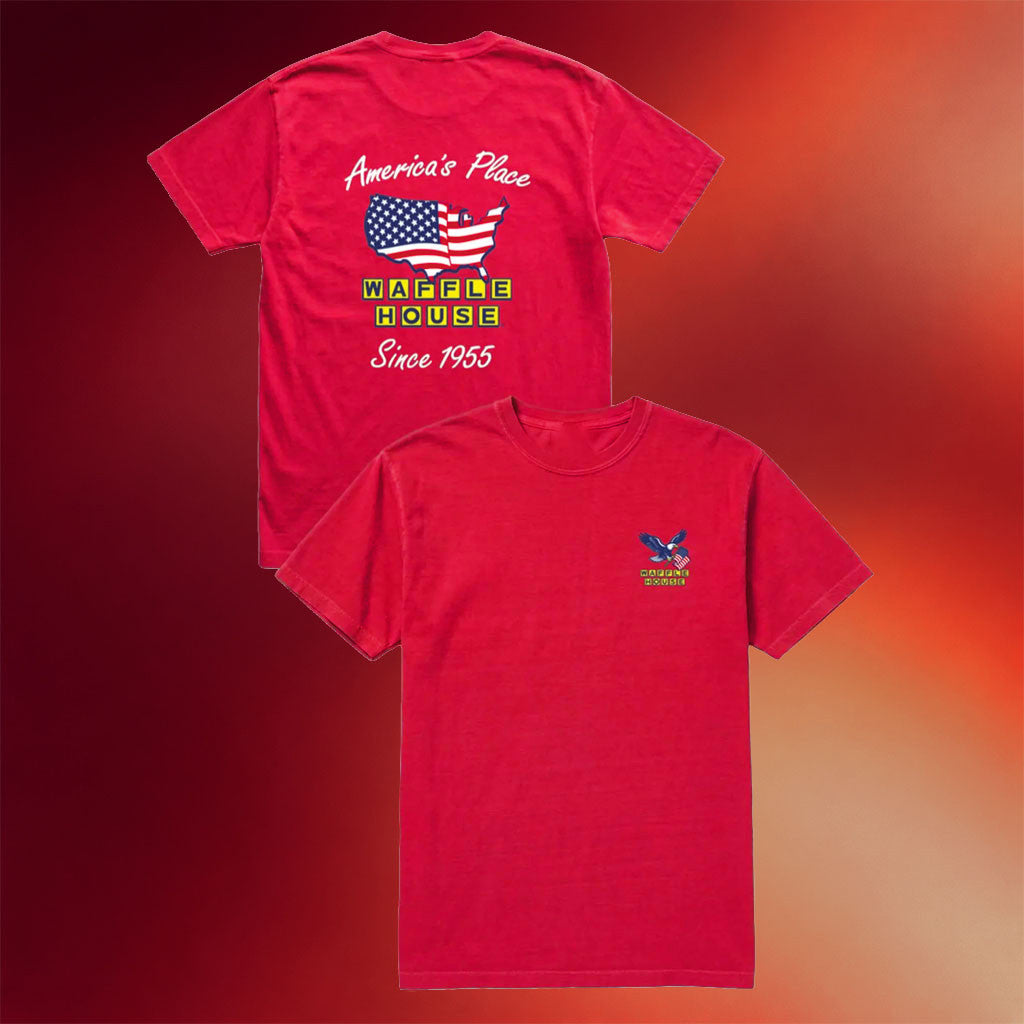 Waffle House Merch 2026 Eagle Shirt Waffle House Patriotic T-Shirt Present For Stepdad - Merchluma
