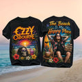 Ozzy Osbourne The Beach Is My Happy Place T-Shirt Ozzy Osbourne Merch Summer Gifts - Merchluma