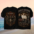 Queen 1977 Live In Concert Vintage T-Shirt Motorcycles Harley DavidSon Shirt Queen Band Merch - Merchluma