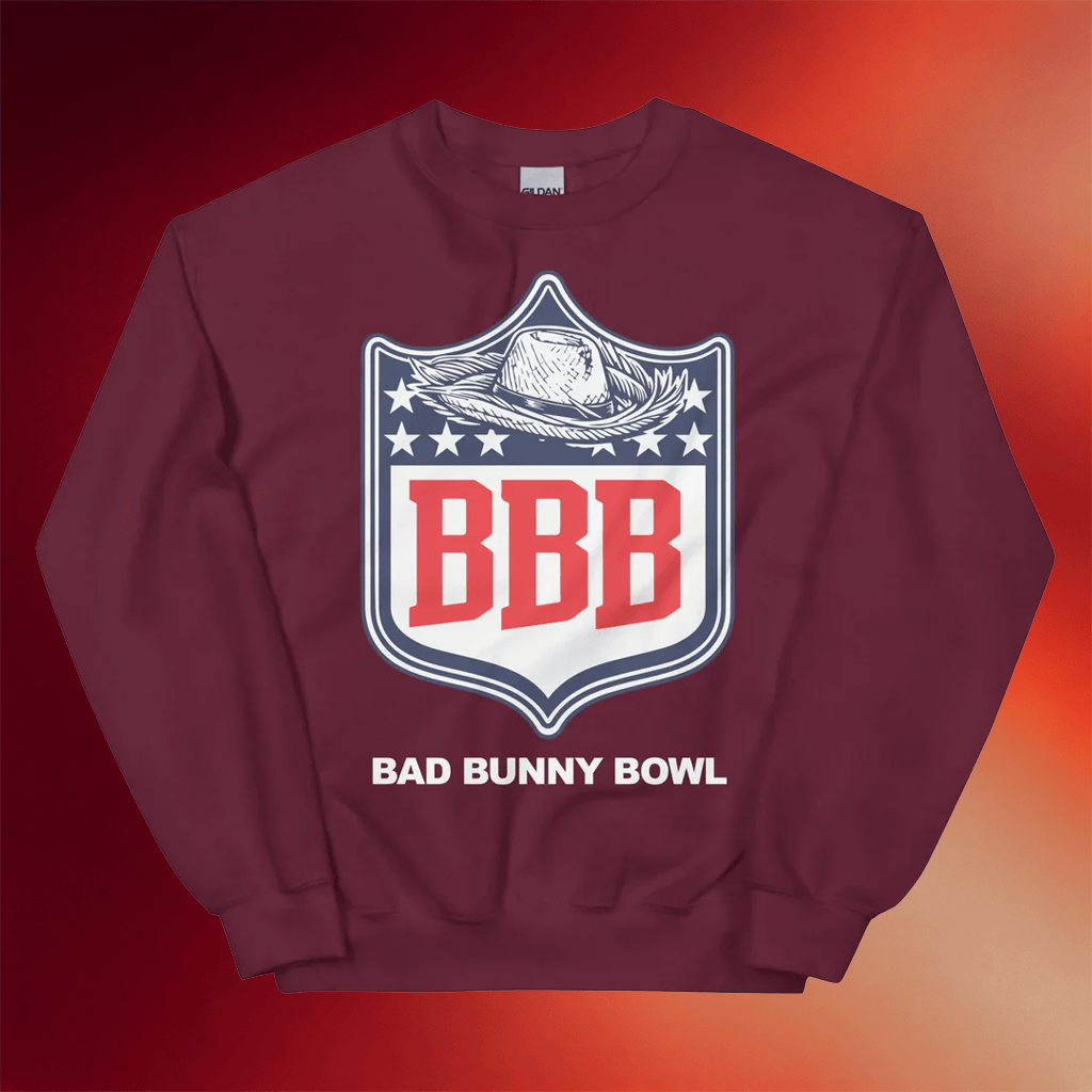 Bronx Native Merch 2026 BBB Crewneck Sweatshirt Bad Bunny Super Bowl Merch BFF Gifts - Merchluma