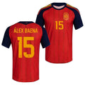 Alex Baena Jersey Shirt Spain 2-STAR World Cup Champions 2026 Merch #15 Home Jersey FIFA Merch - Merchluma
