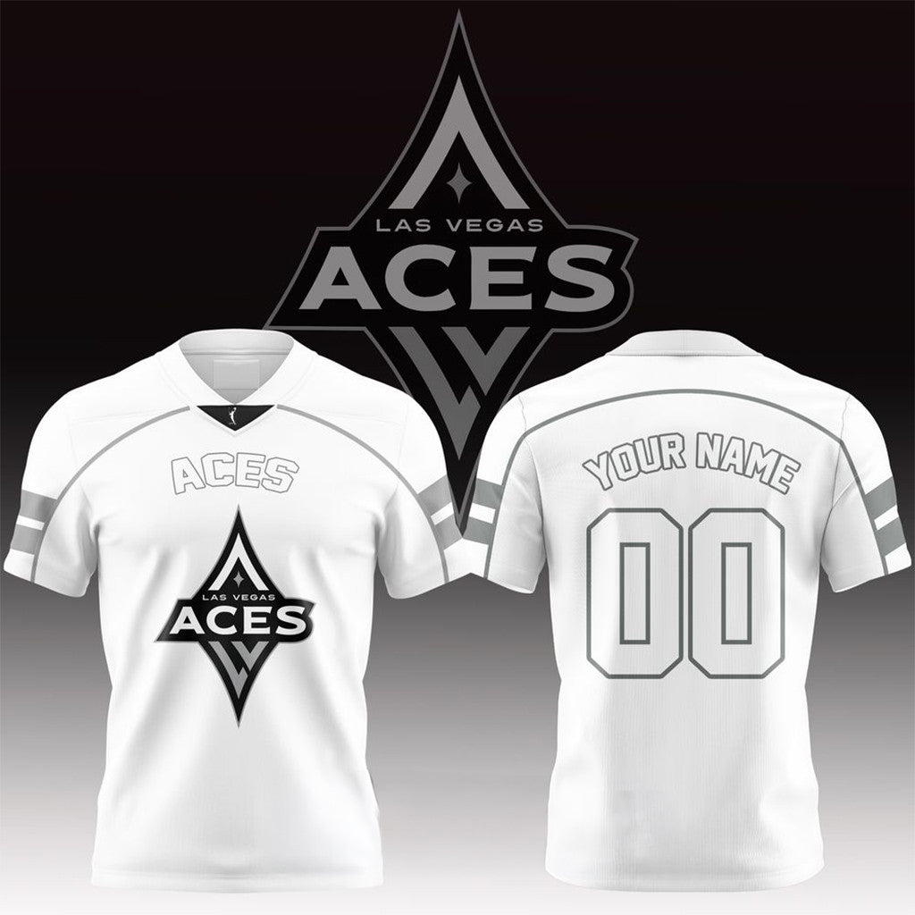 Personalized Las Vegas Aces WNBA 2026 White Jersey LV Aces Merch Basketball Enthusiast Gifts - Merchluma